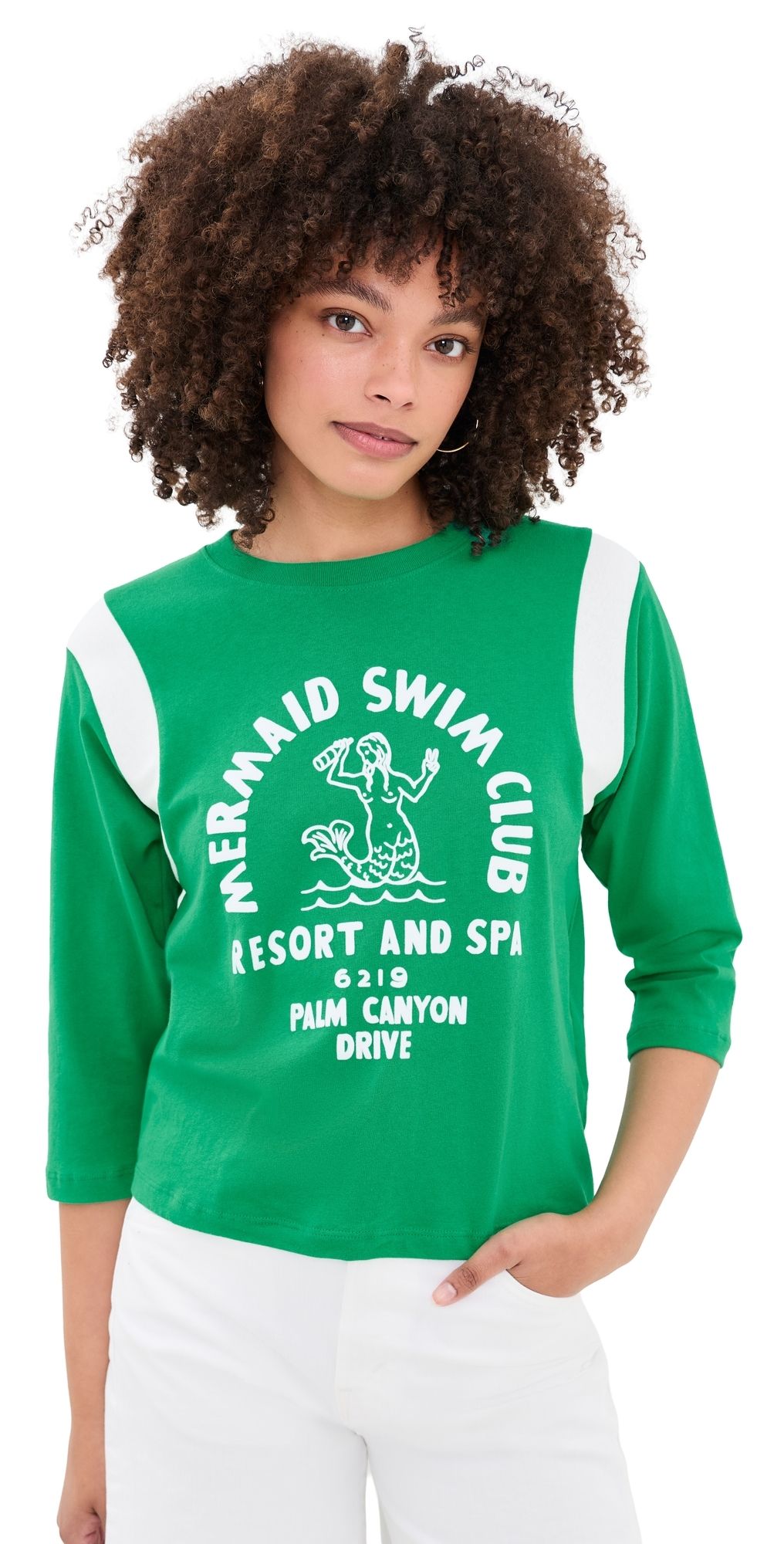 MOTHER The Better Half Insert Tee Mermaid Swim Club S