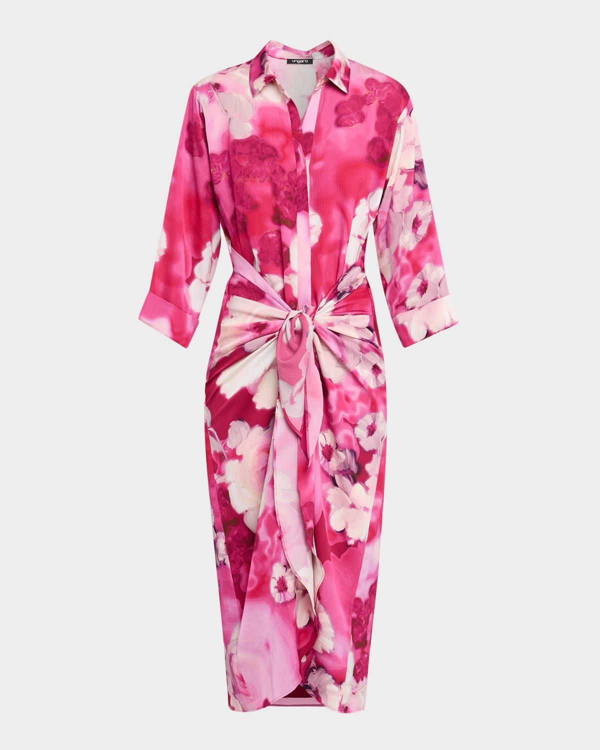 Imani Floral-Print Midi Wrap Dress