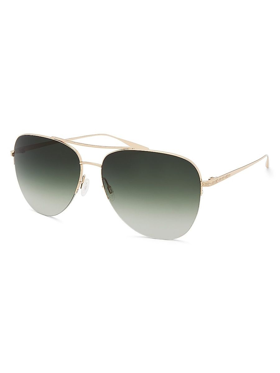 Women's 62MM Aviator Sunglasses - Grey Gold