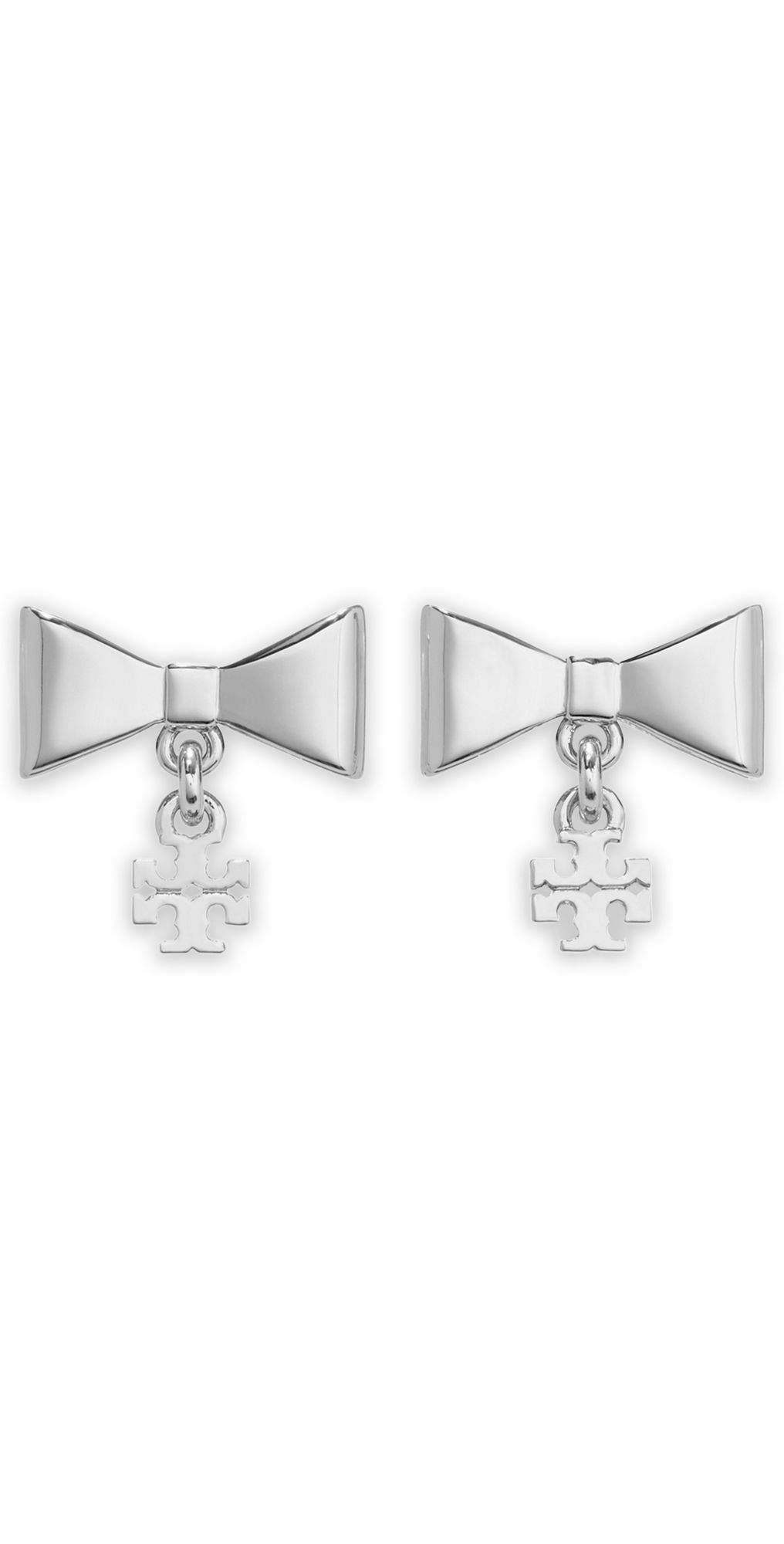Tory Burch Curiosity Bow Earrings Tory Silver One Size