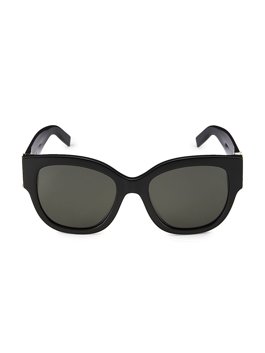 Women's Monogram Acetate 56MM Cat-Eye Sunglasses - Black