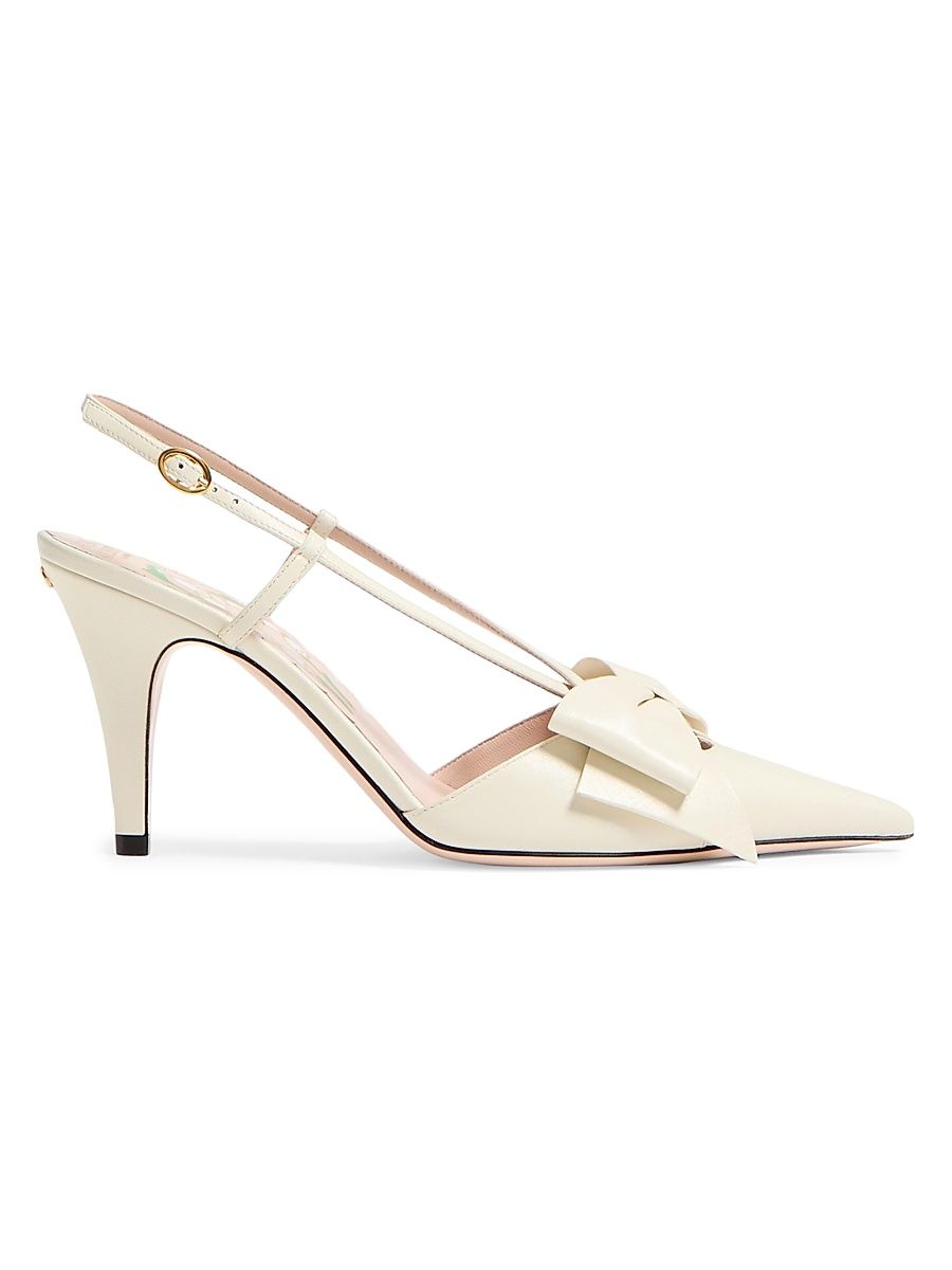 Women's Bowow 85MM Slingback Pumps - Ivory - Size 12