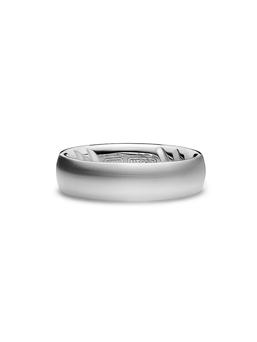 Men's Streamline Band Ring in Platinum, 6.2MM - Silver - Size 12
