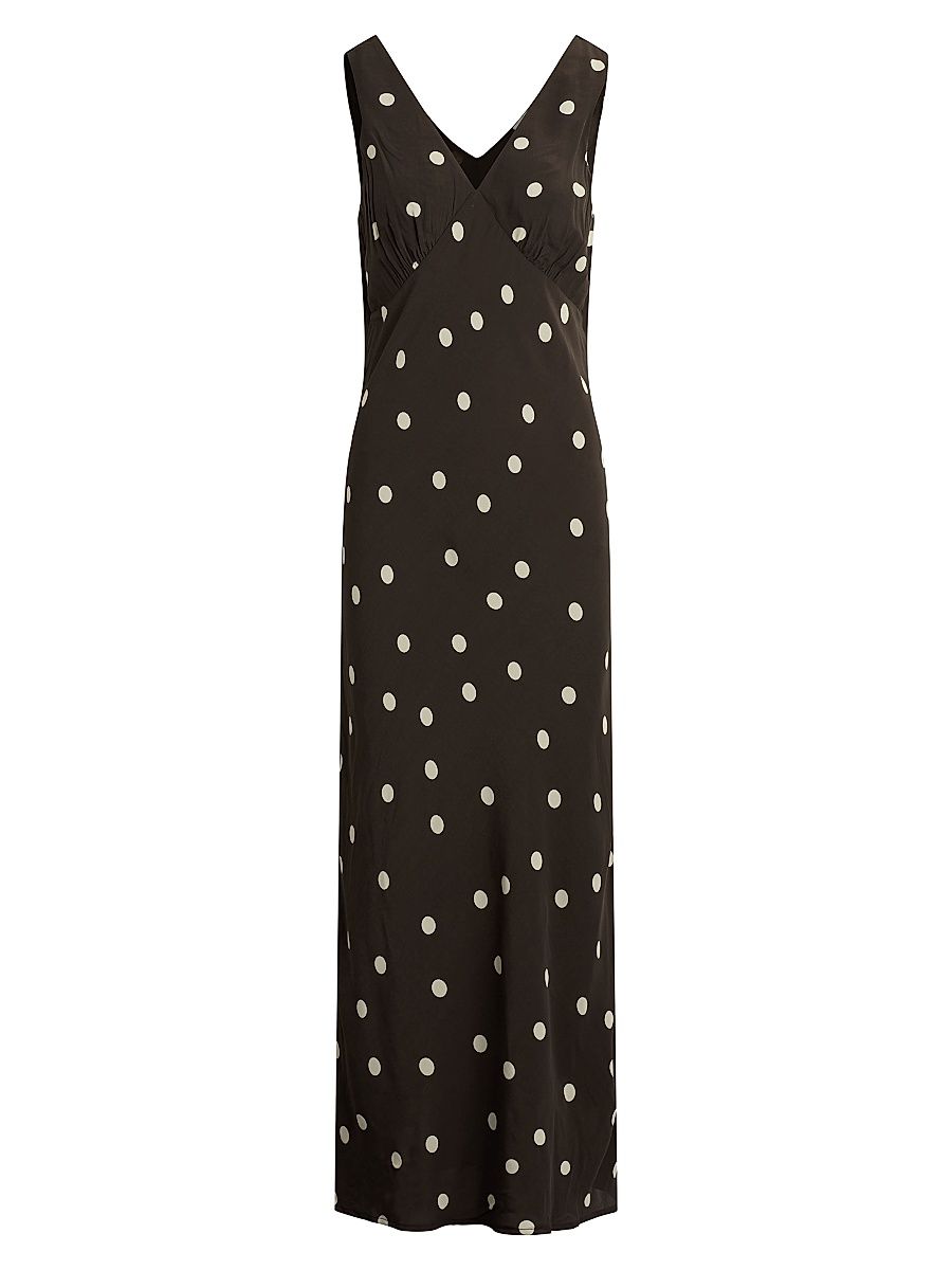 Women's The Anyday Anytime Maxi Dress - Espresso Polka Dot - Size 14