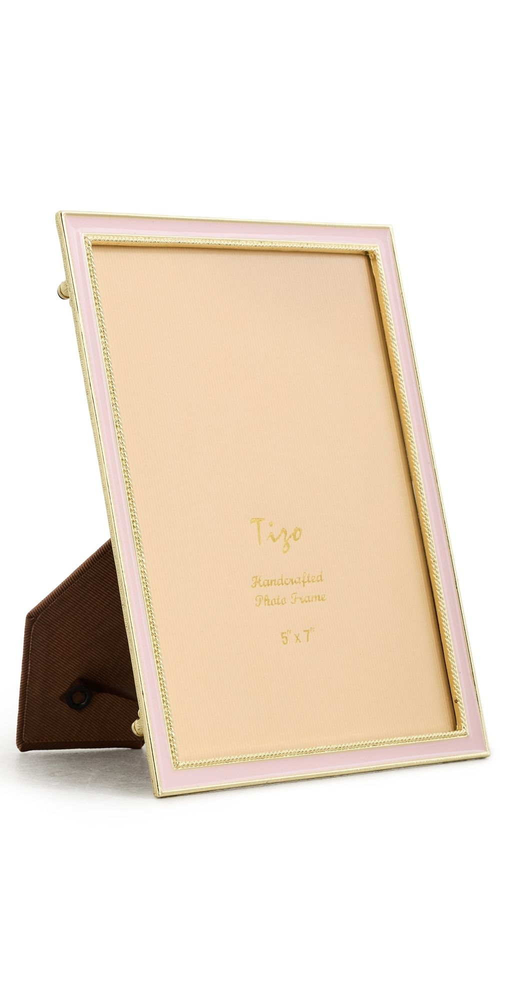 Tizo Design Enameled Gold Frame Pink 5x7 Pink One Size