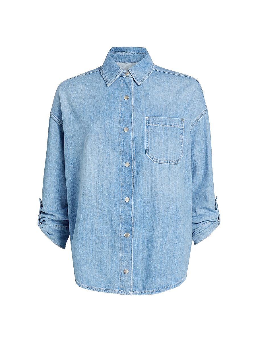 Women's Jorah Cotton Denim Relaxed-Fit Shirt - Seattle - Size XS