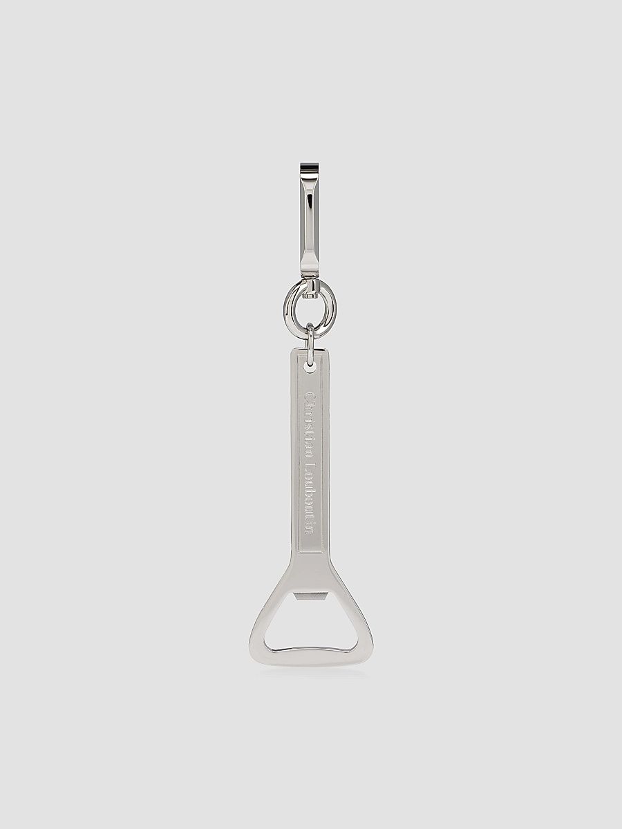 Christian Louboutin Men's Metal Keychain - Silver