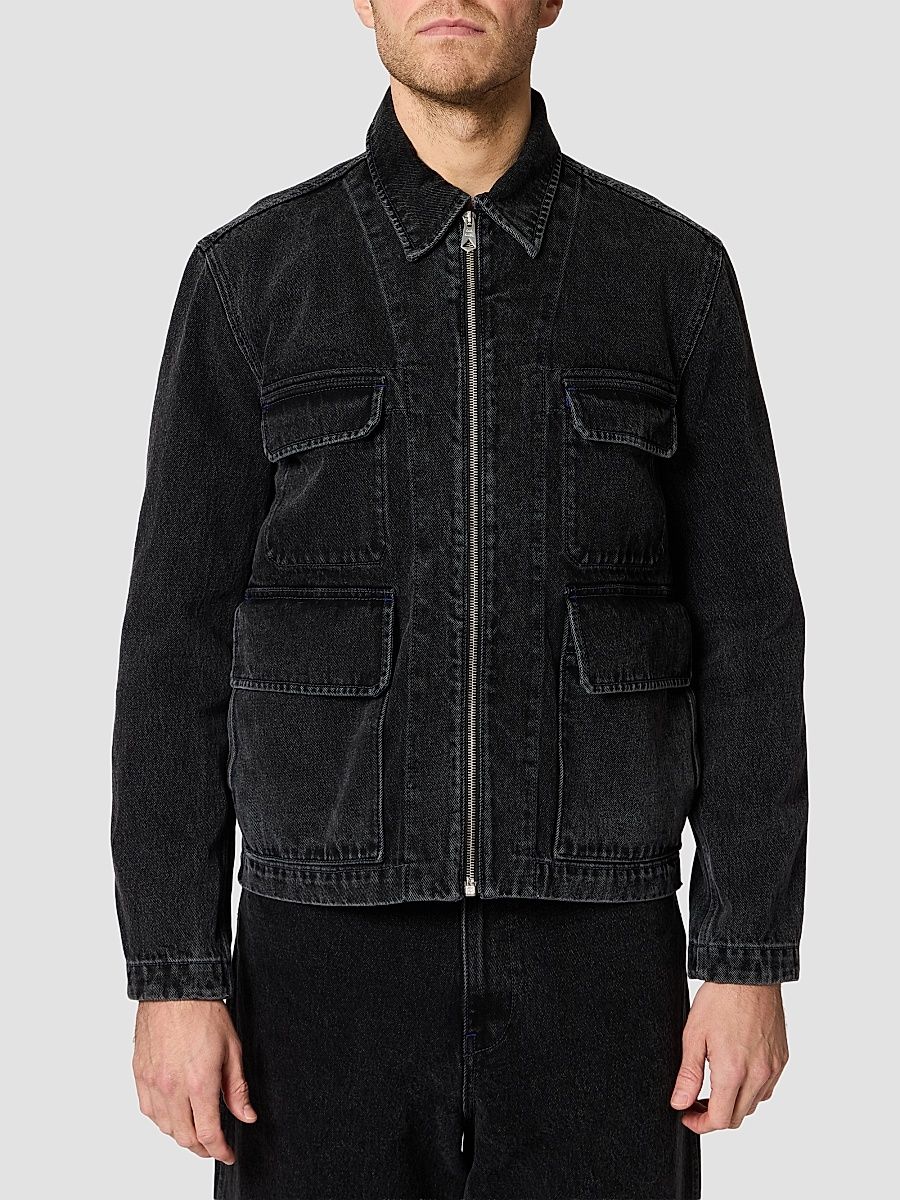 Paul Smith Men's Front-Zip Jean Jacket - Rinse Wash - Size XXL