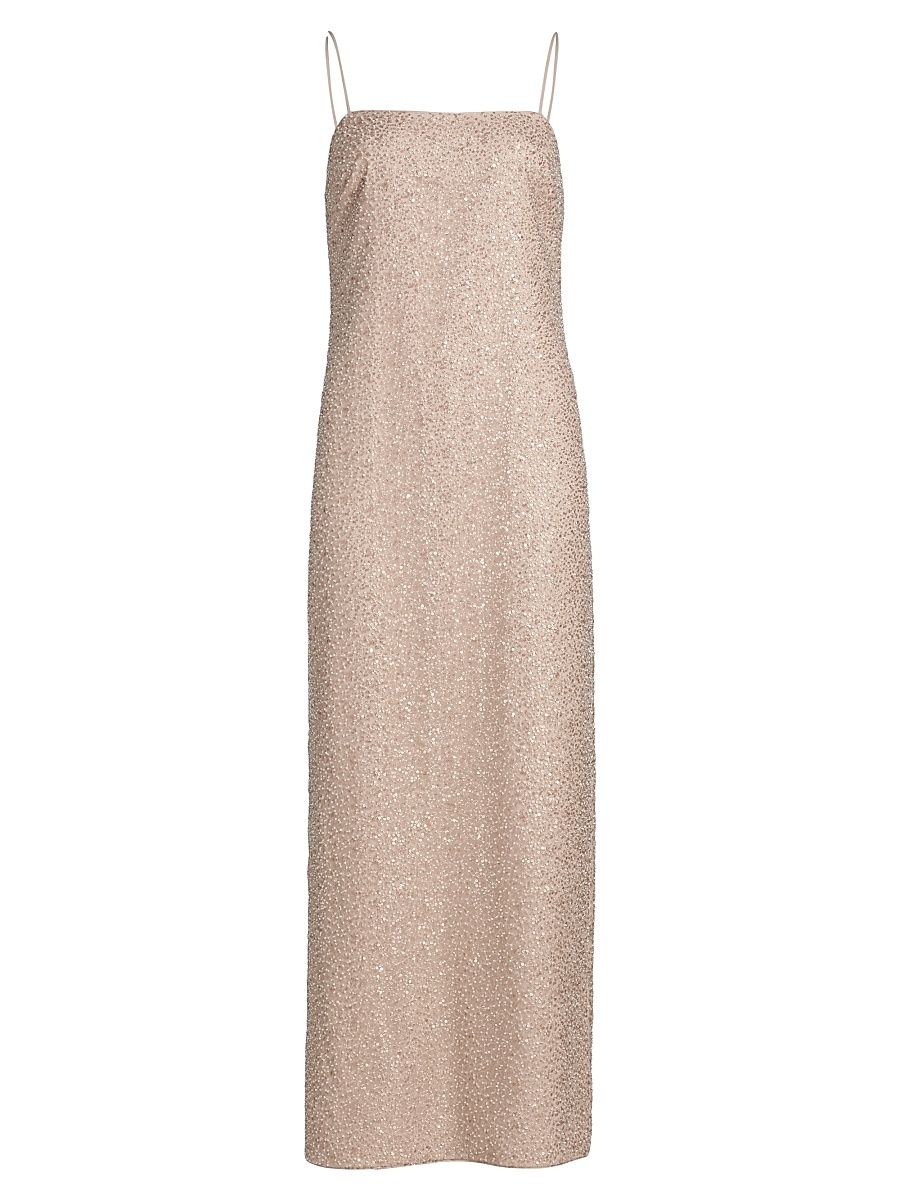 Women's Anastasia Sequined Sheath-Style Cocktail Dress - Rose Gold - Size 12