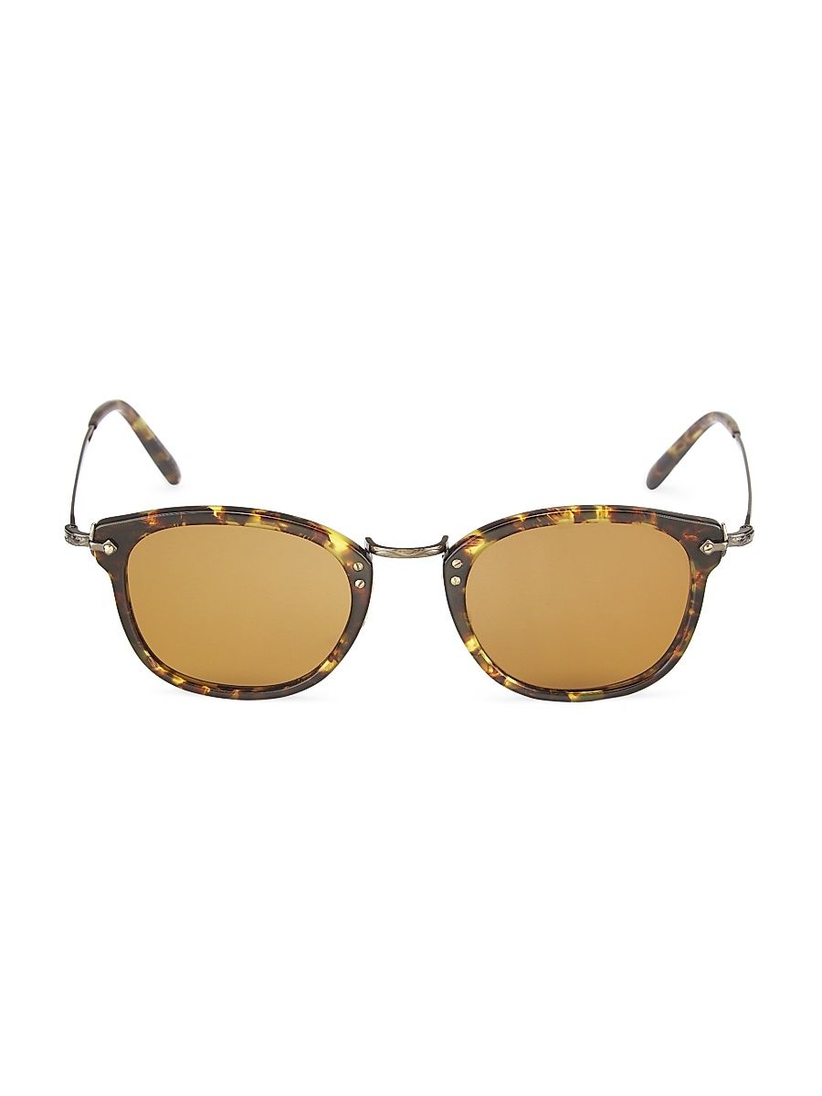 Women's OP-506 49MM Square Sunglasses - Brown Tortoise