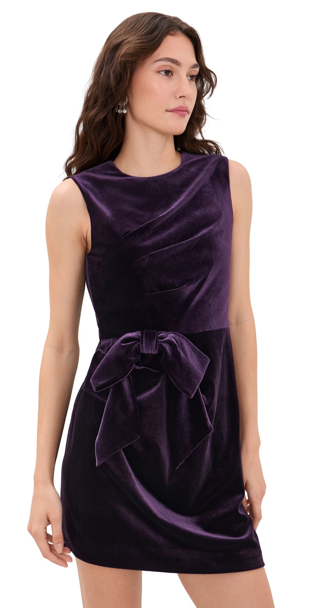 Shoshanna Lee Velvet Dress Dark Plum 12