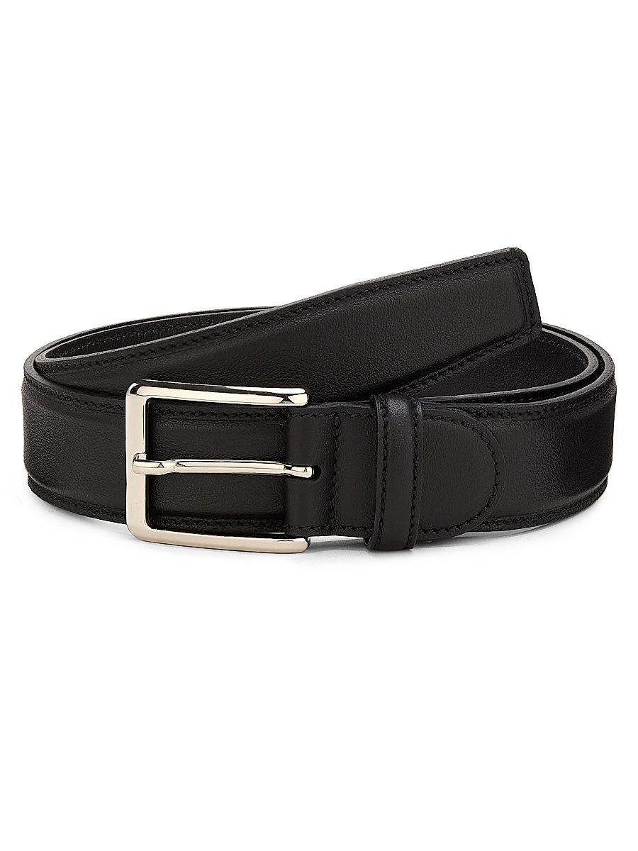 Men's Leather Belt - Moon Less - Size 44