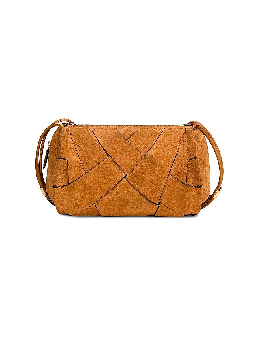 Women's Charlotte Woven-Suede Camera Bag - Canyon