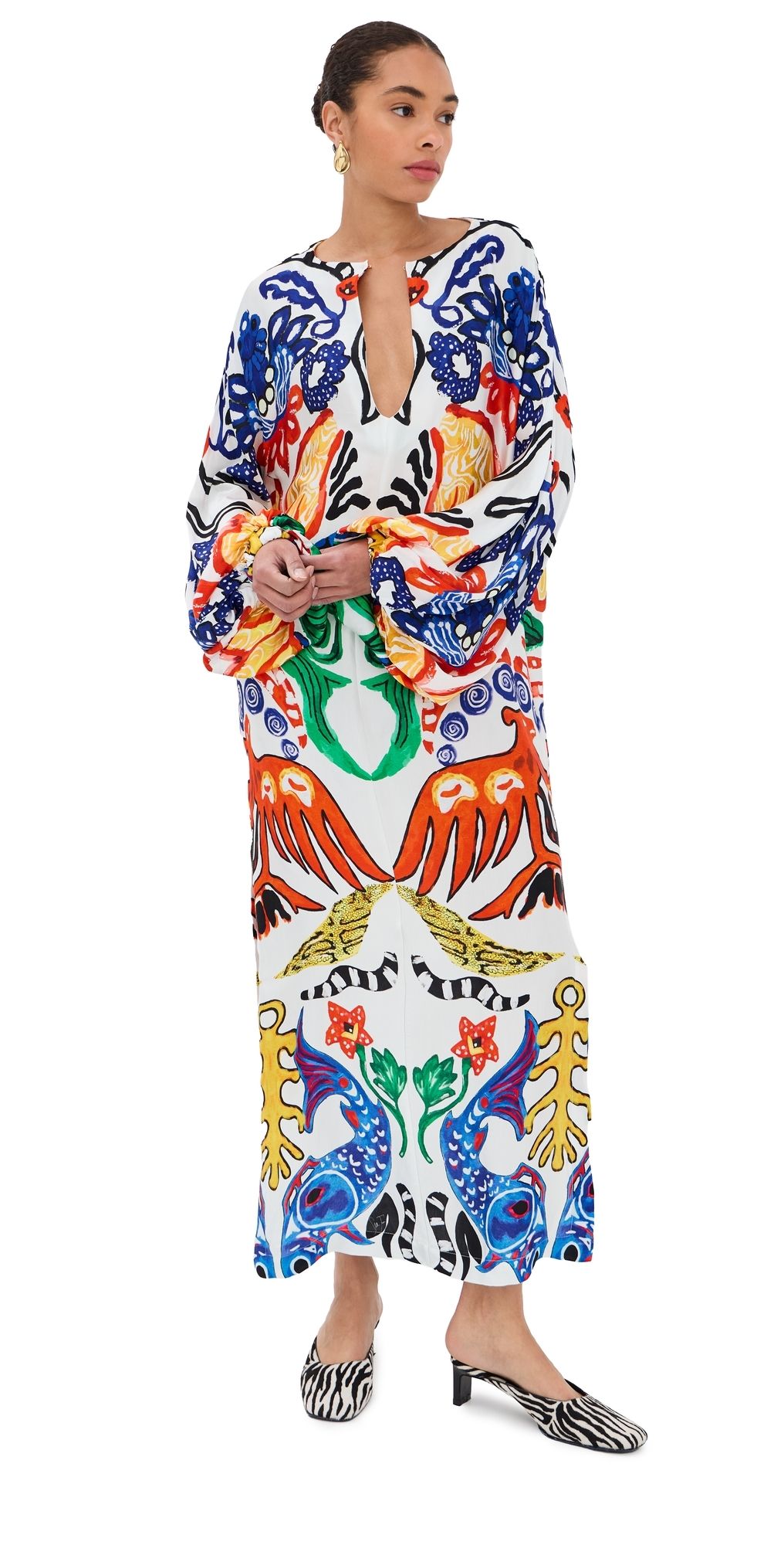 Stella Jean Graphic Maxi Dress Totem 46