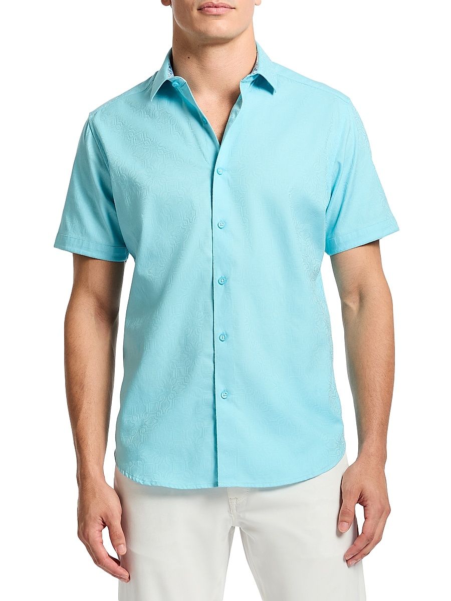 Men's Odyssey Woven Shirt - Seafoam - Size Large