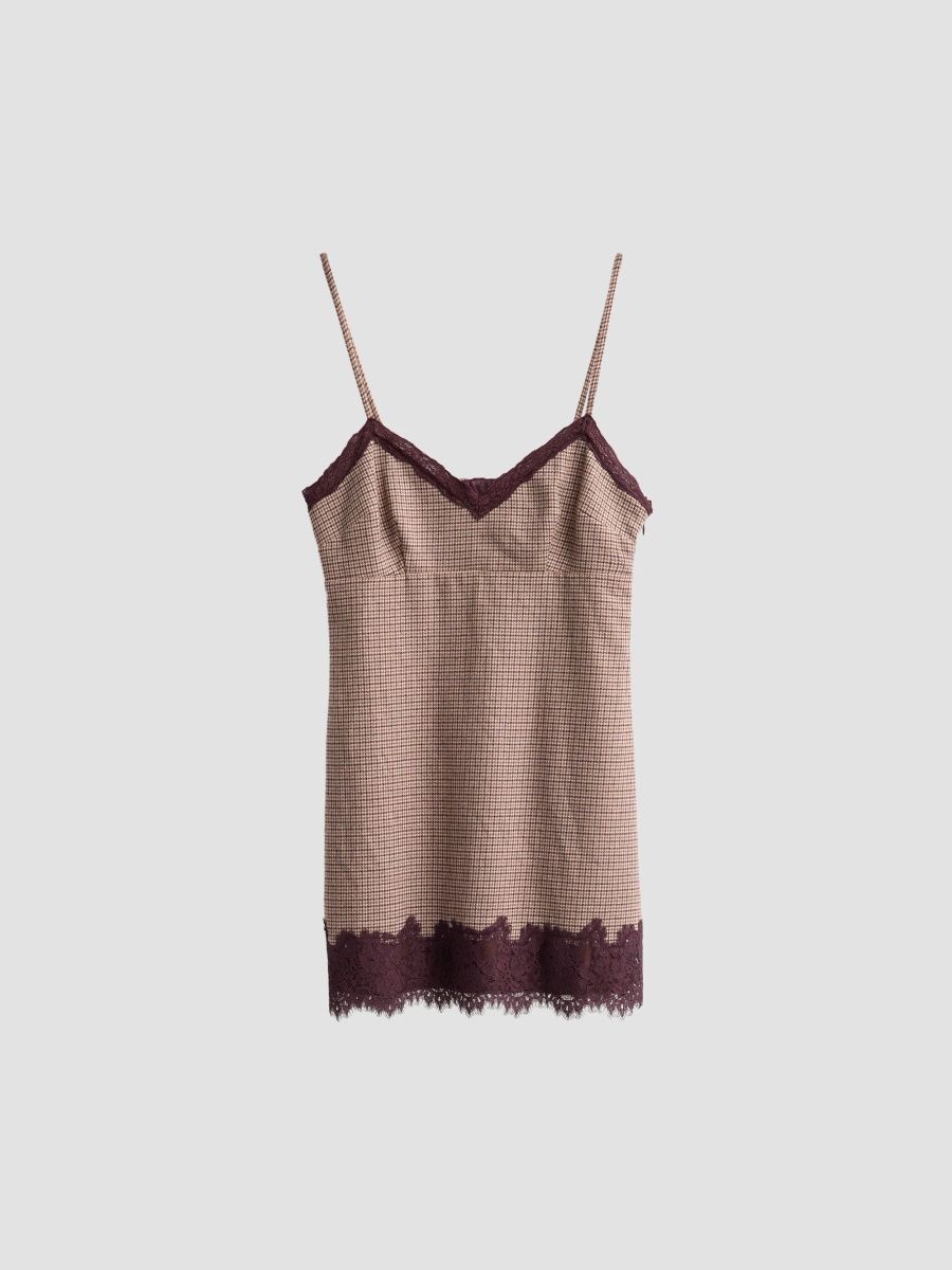 LoveShackFancy Women's Iliona Lace-Trimmed Mini Dress - Terra Rosa - Size 12