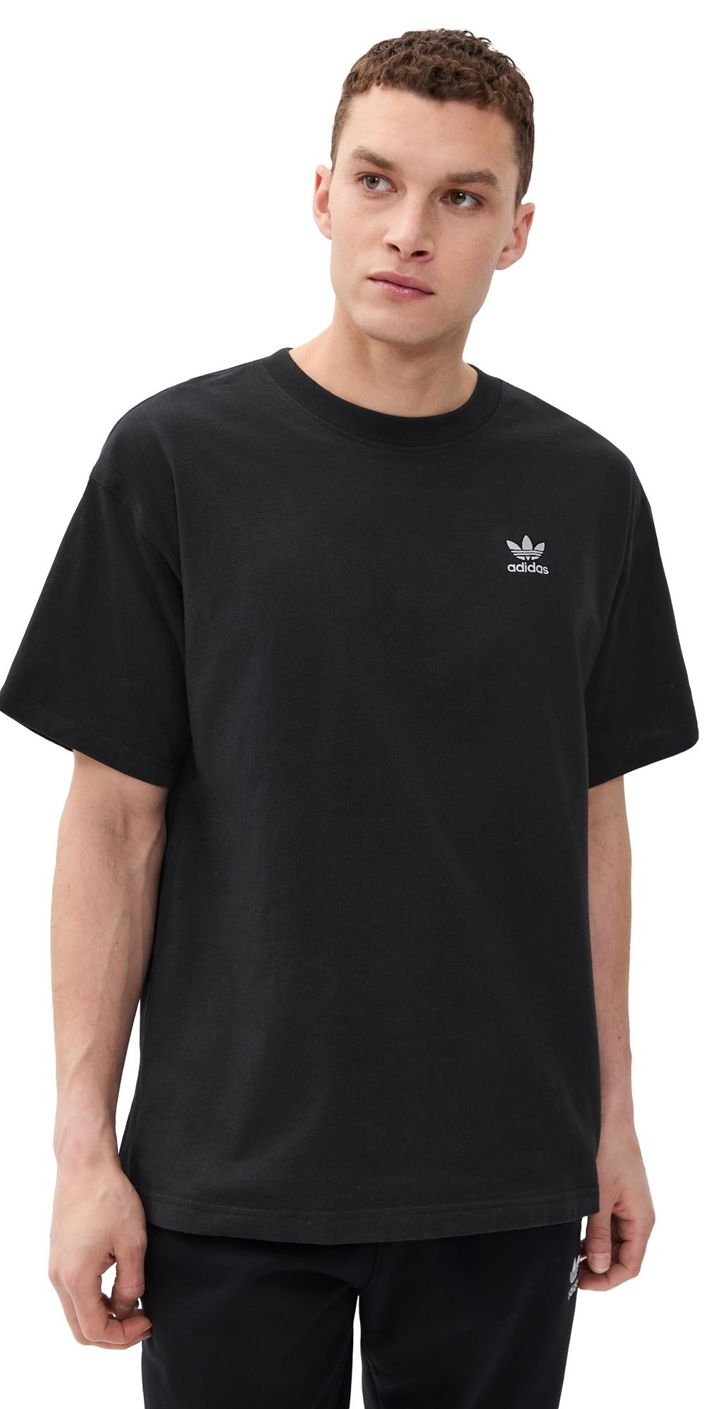 adidas Trefoil Essentials Oversized Tee Black XXL