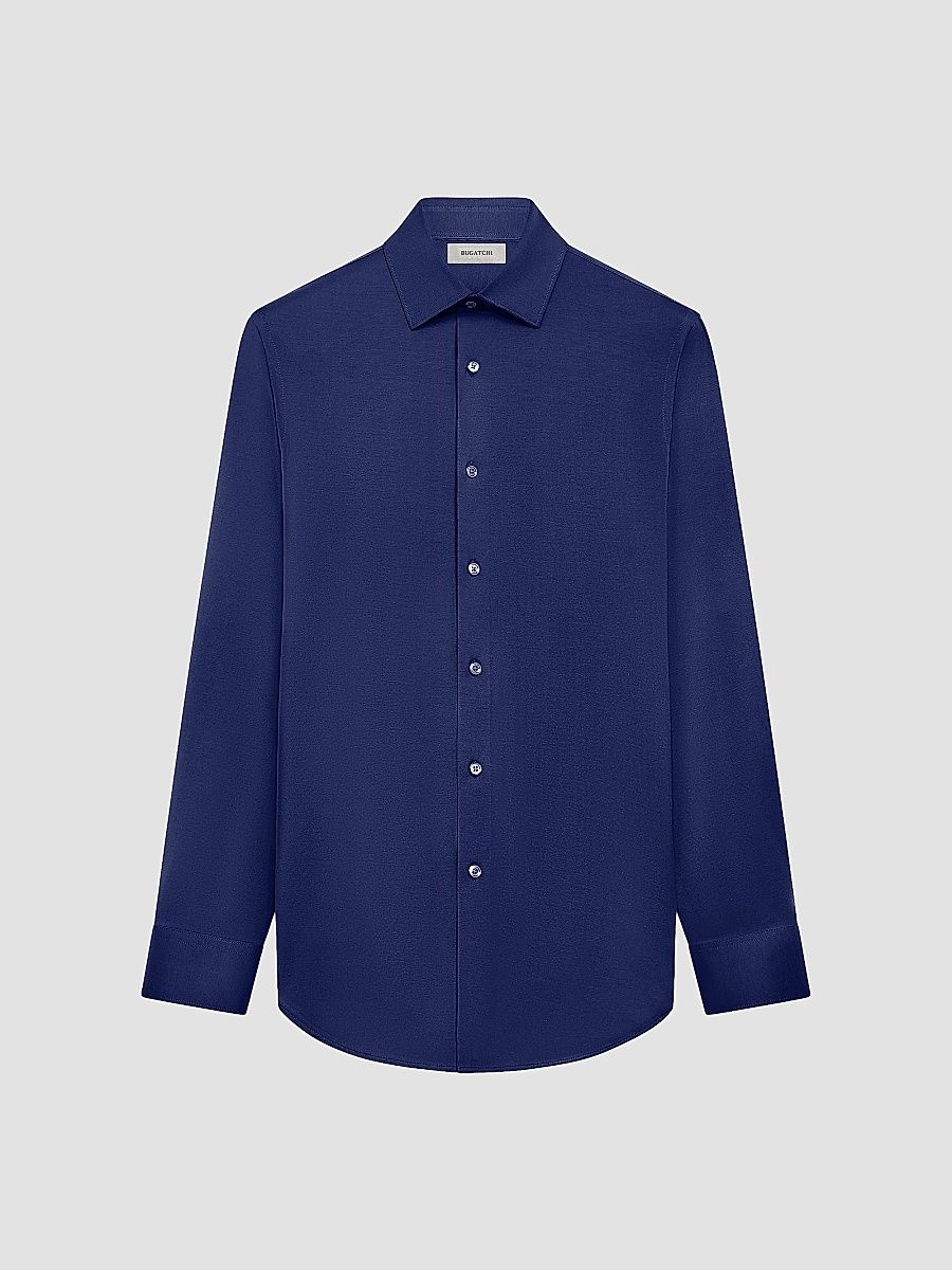 Bugatchi Men's OoohCotton Tech Button-Up Shirt - Navy - Size XXXL