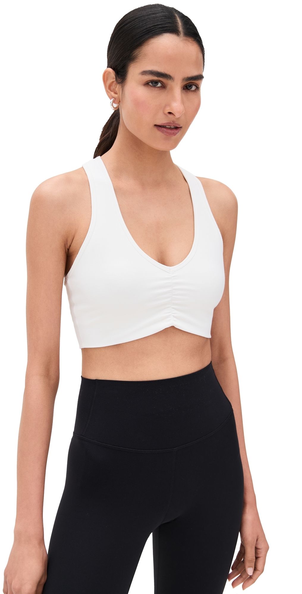 Splits59 Airweight Bra with Ruching White L