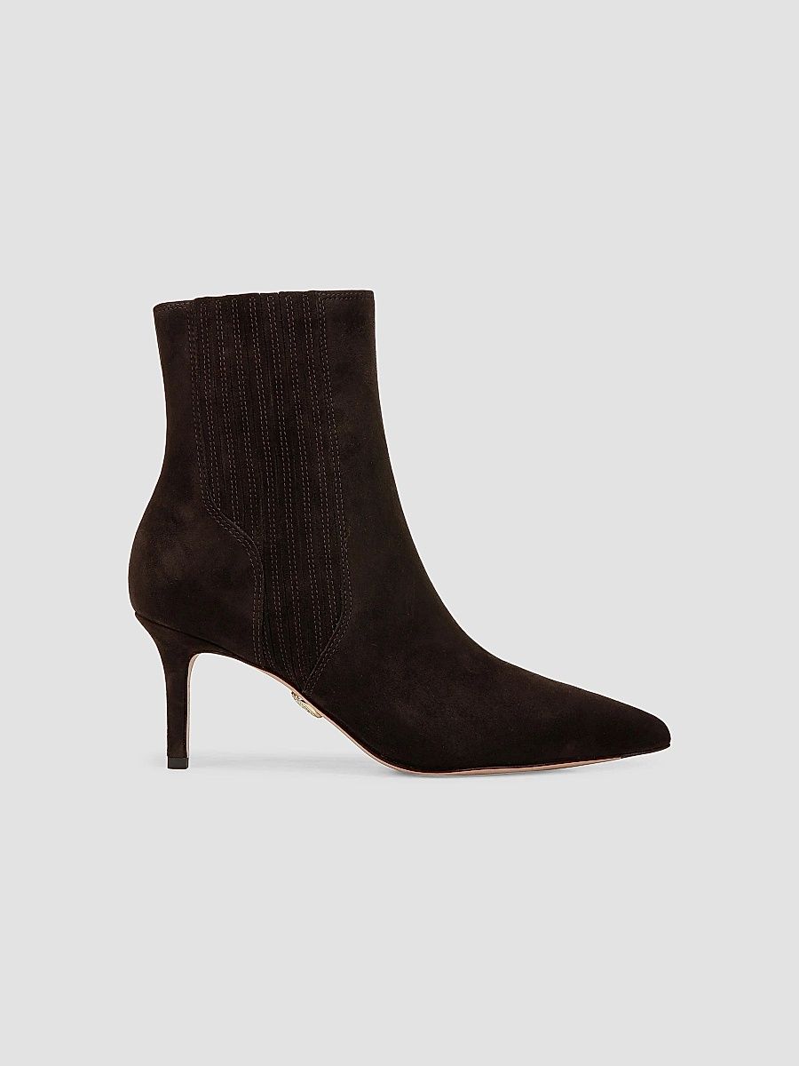 Veronica Beard Women's Lisa 70MM Suede Ankle Boots - Espresso - Size 11