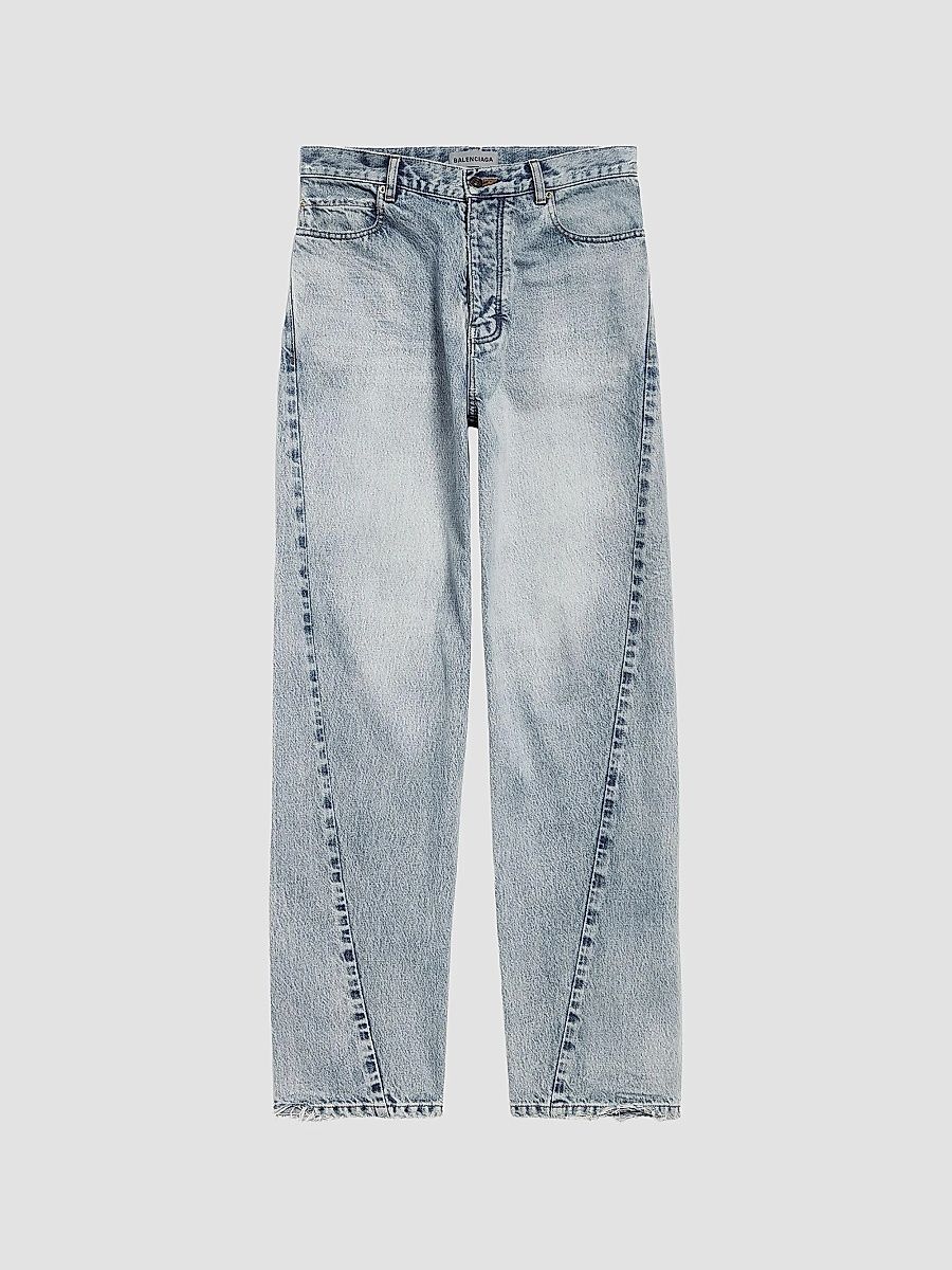 Balenciaga Women's Twisted Seam Jeans - Bleach Light Blue - Size 30