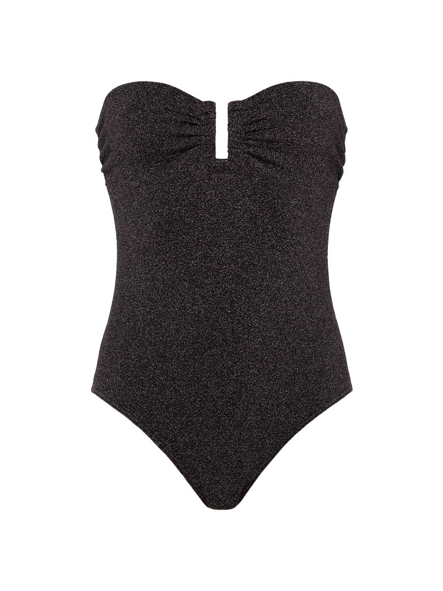 ERES Women's Scintillant Glitter Bustier One-Piece Swimsuit - Noir Lurex - Size 8