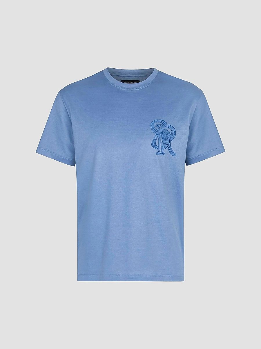 Stefano Ricci Men's T-Shirt - Cendre Blue - Size XL