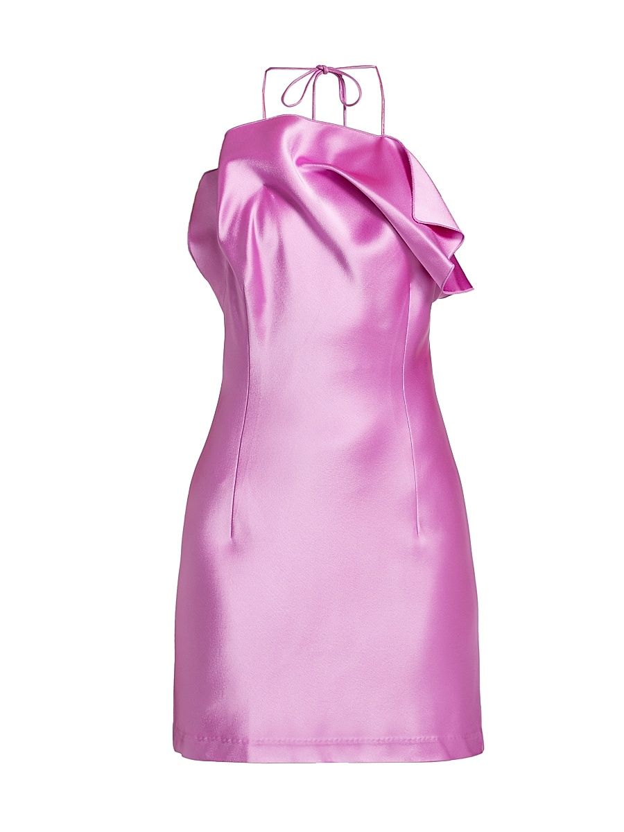 Women's Abdie Halter Gathered Minidress - Mulberry - Size 10