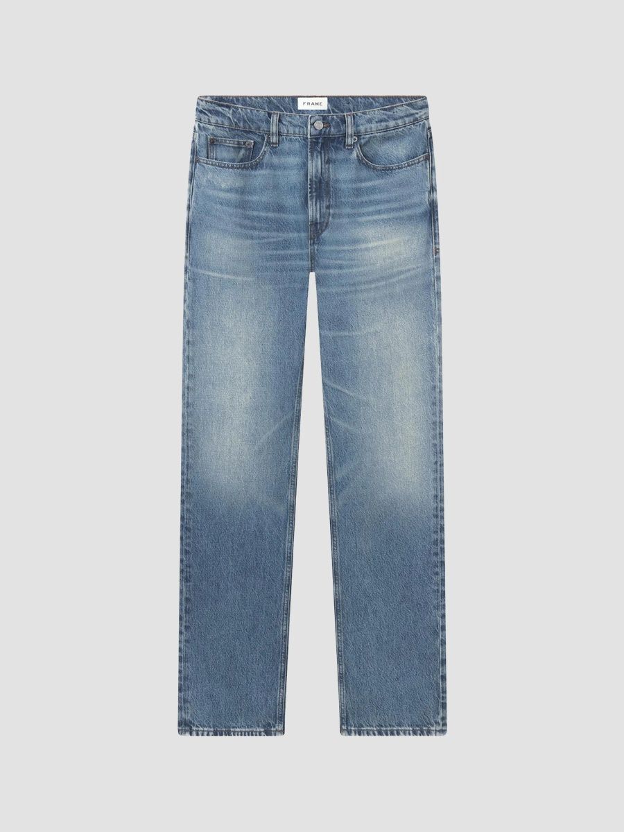 FRAME Men's Whiskered Straight-Leg Jeans - Camping - Size 34