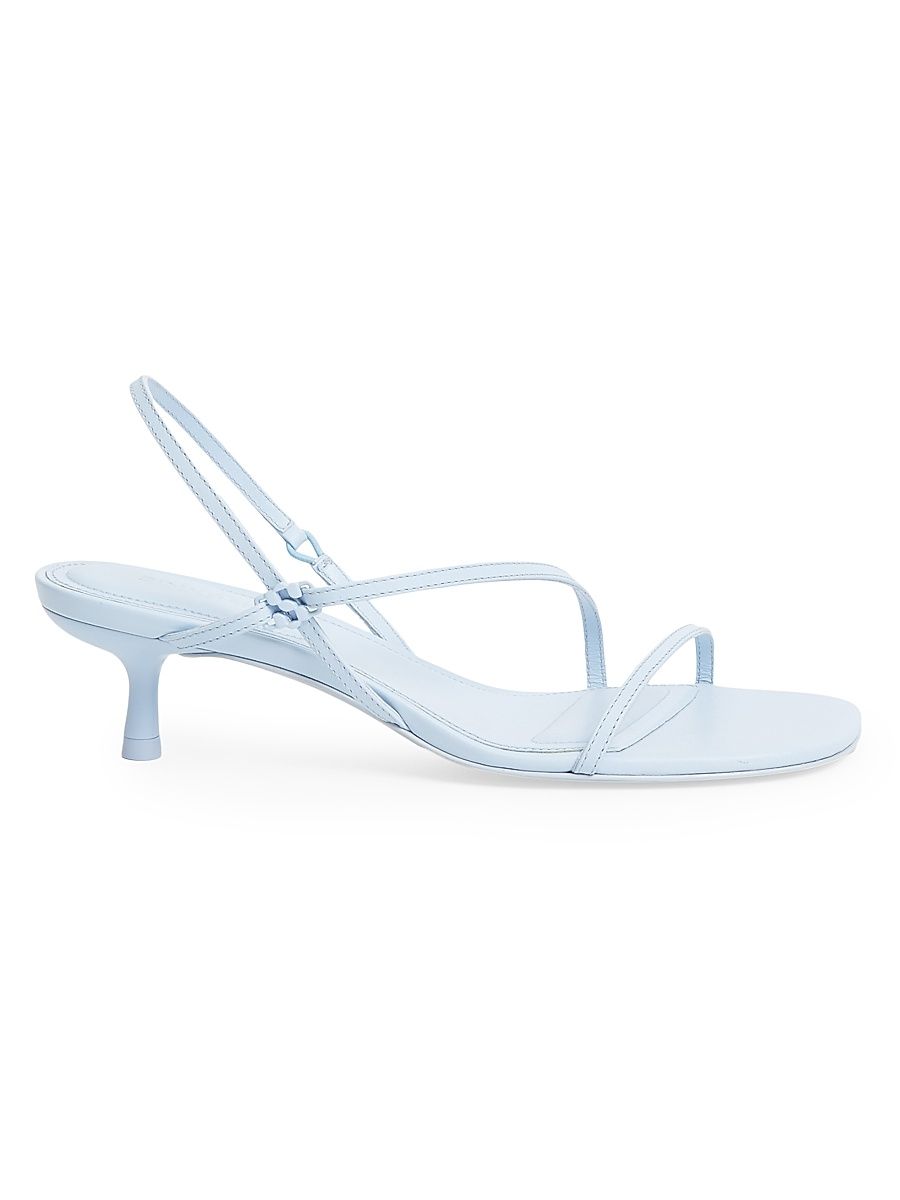 Women's Cedonia 35MM Strappy Leather Slingback Sandals - Periwinkle Sky - Size 9