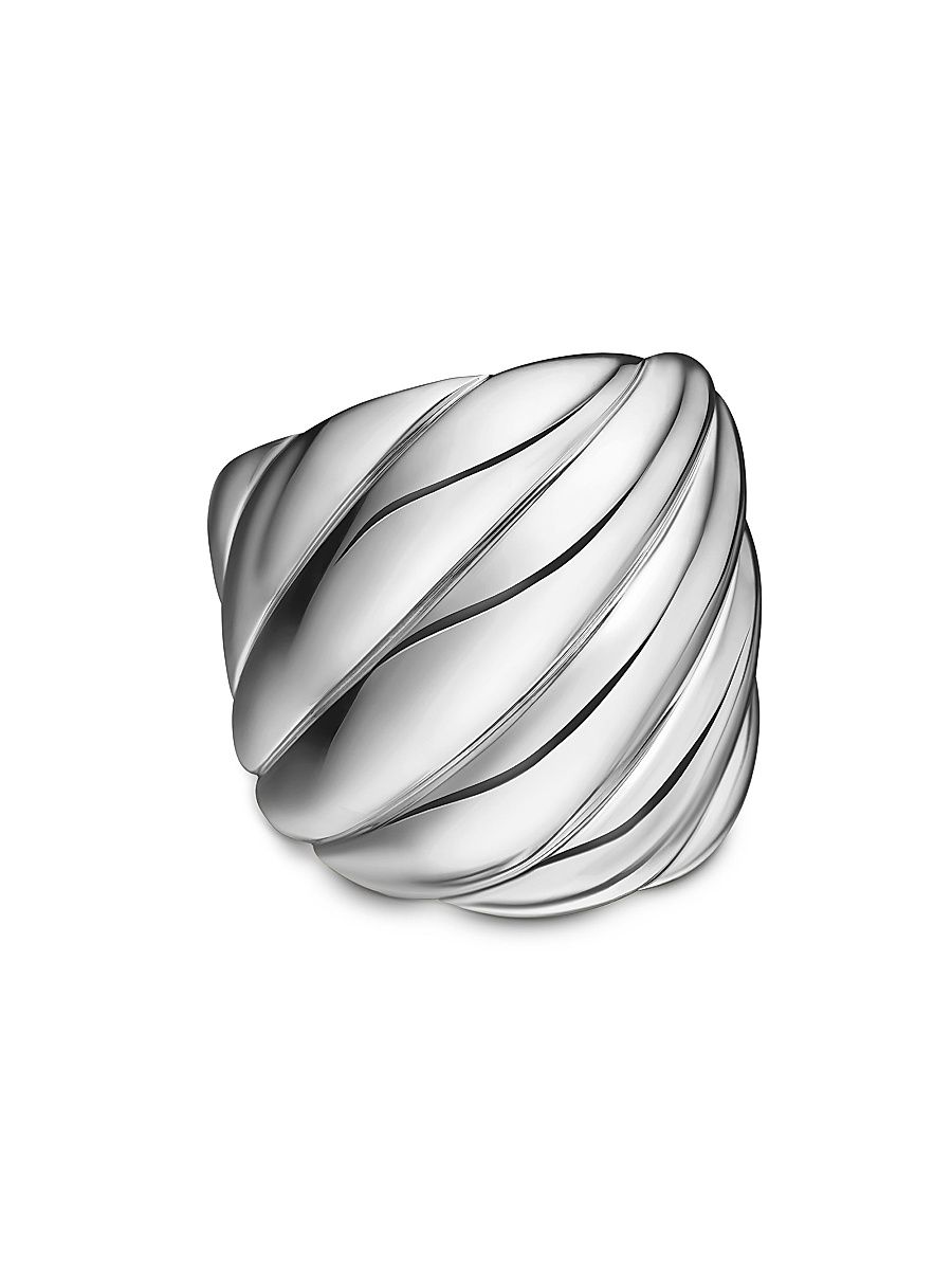 Women's Sculpted Cable Ring - Sterling Silver - Size 7