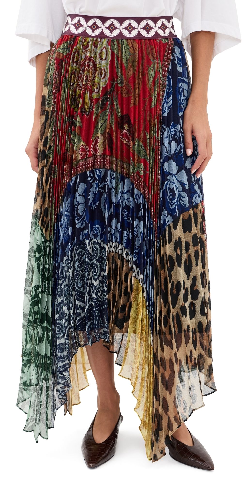 ALICE + OLIVIA Katz Handkerchief Hem Midi Skirt Off The Grid Lg 8
