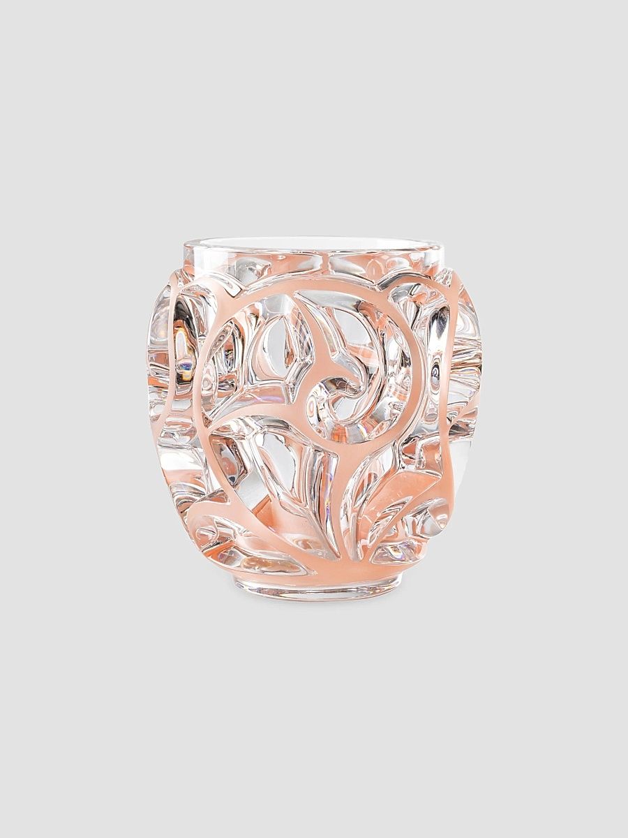 100 Years Tourbillons Medium Crystal Vase - Coral Patina