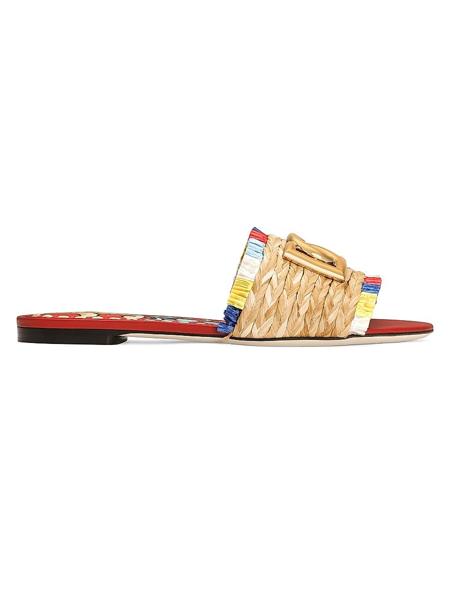 Women's Carretto Raffia Sandals - Naturale Multicolor - Size 11