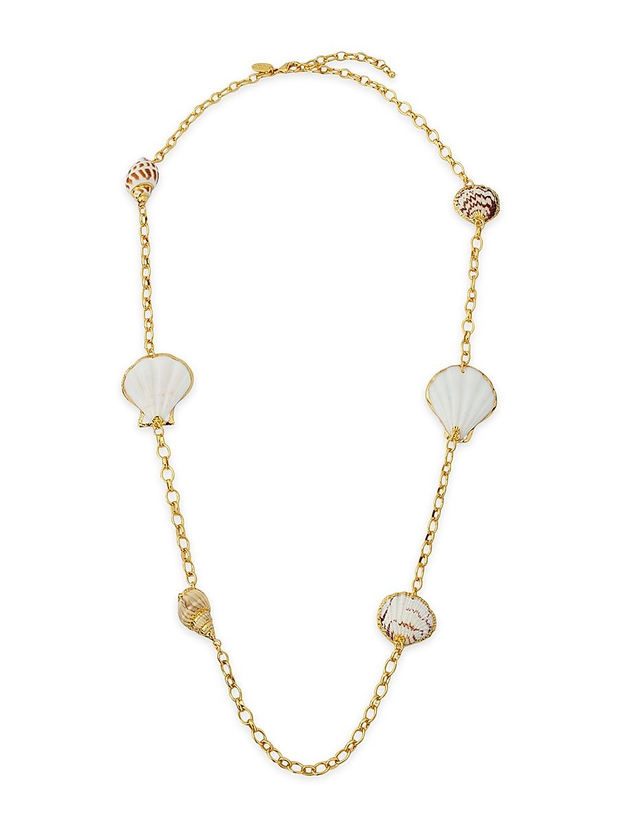 Women's Goldtone & Seashell Station Necklace - Gold