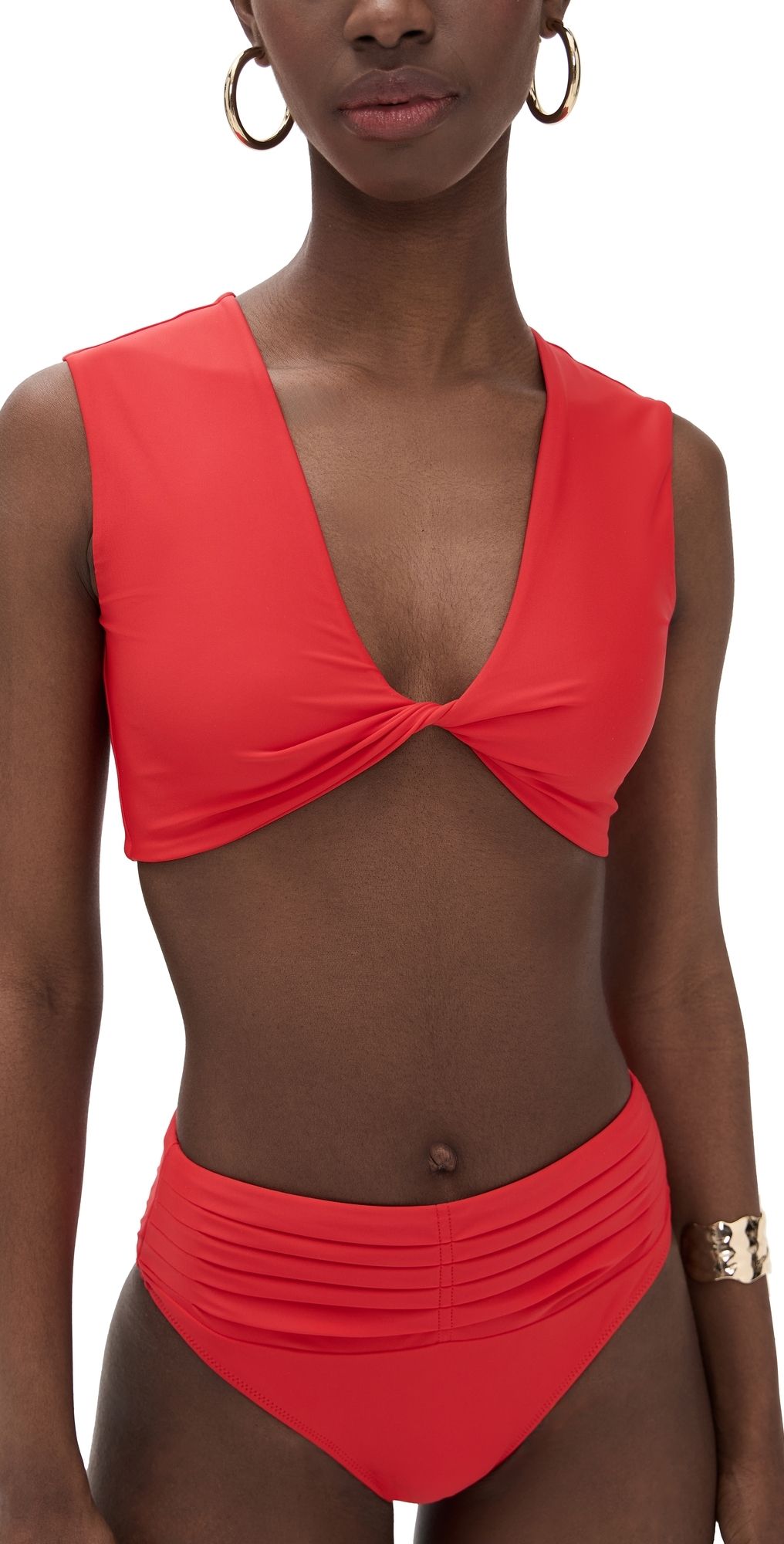Ramy Brook Oliwia Bikini Top Flame L