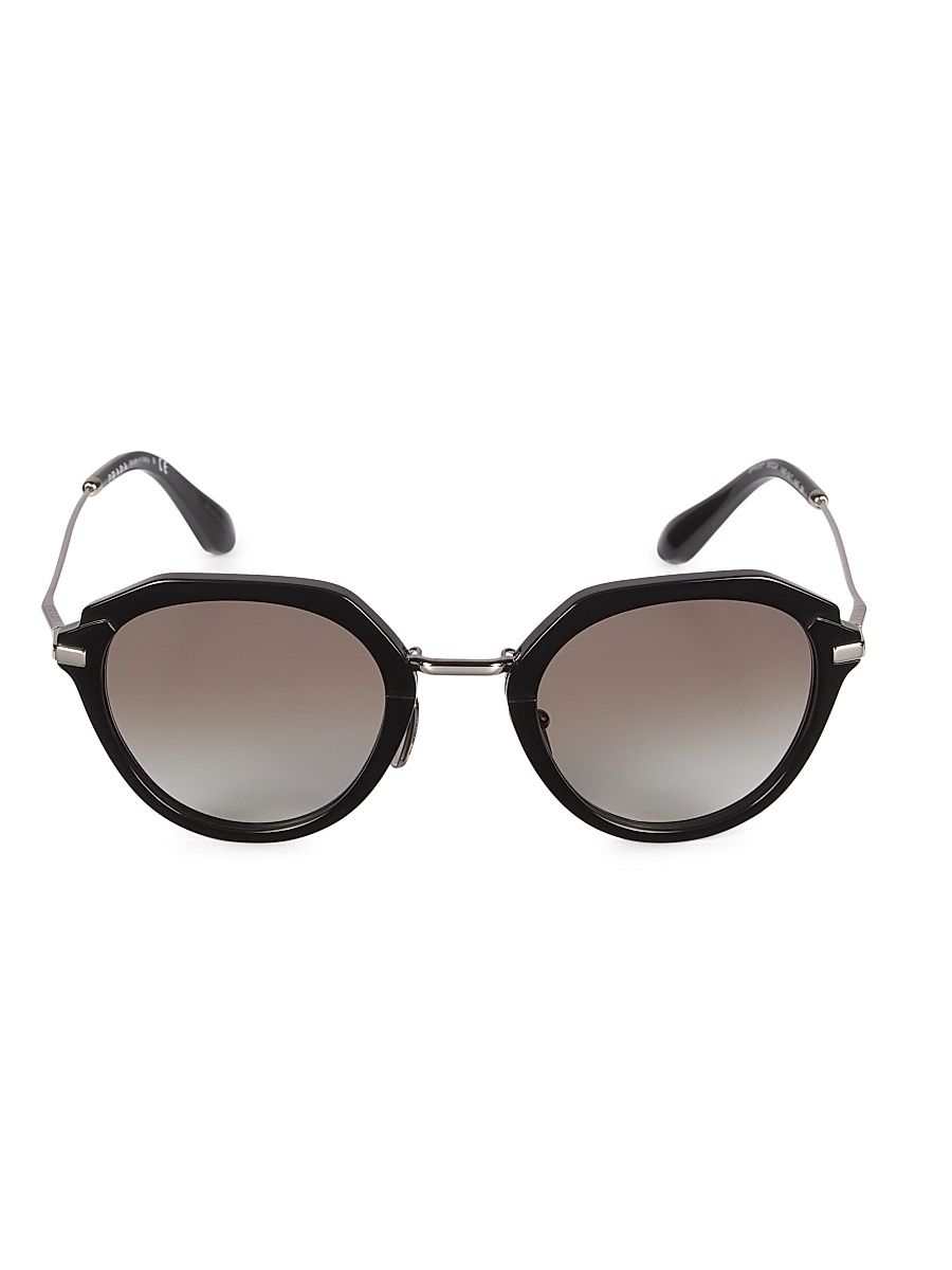 Men's 57MM Geometric Sunglasses - Black