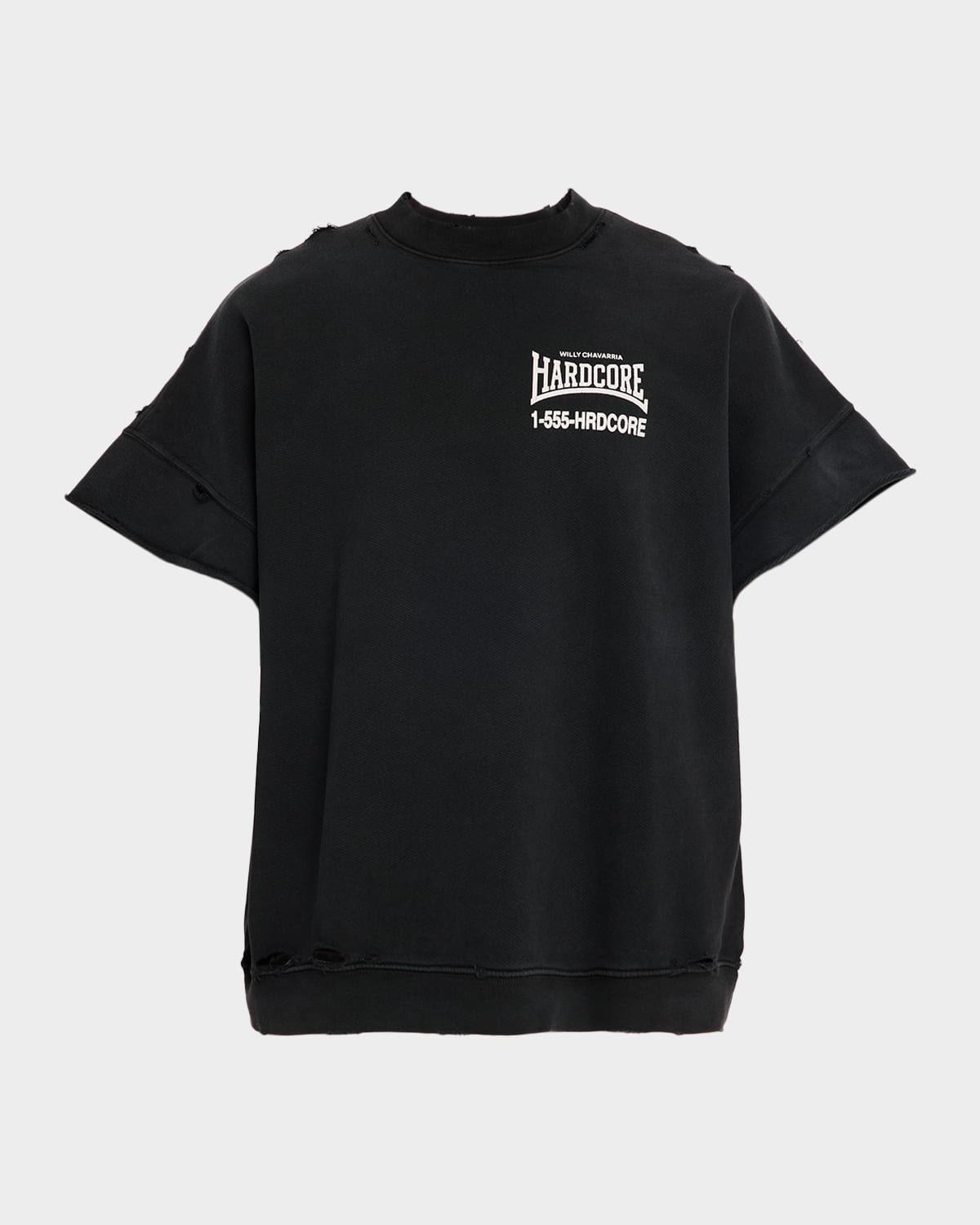 Men & apos;s Hardcore Cotton Distressed T-Shirt