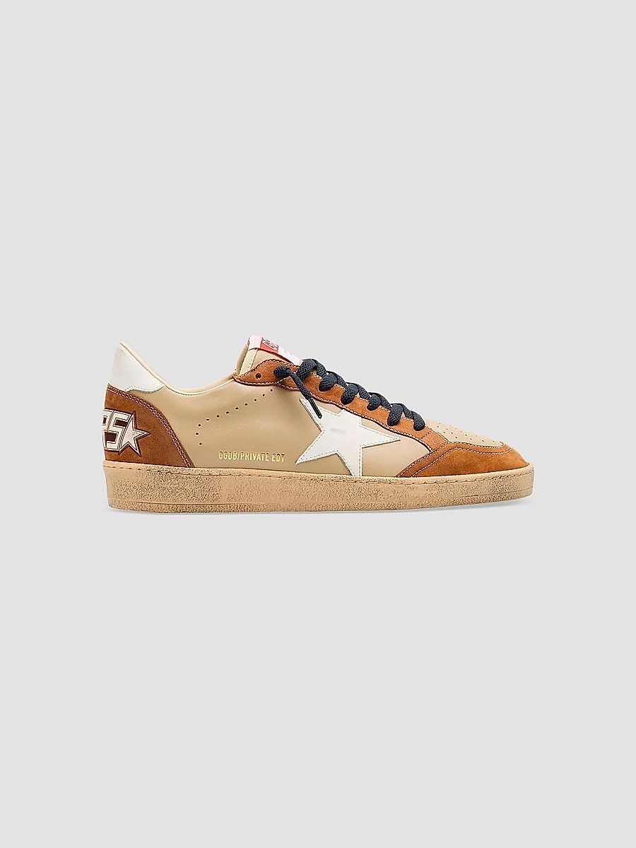 Men's Ball Star Low-Top Nubuck Sneakers - Beige - Size 8