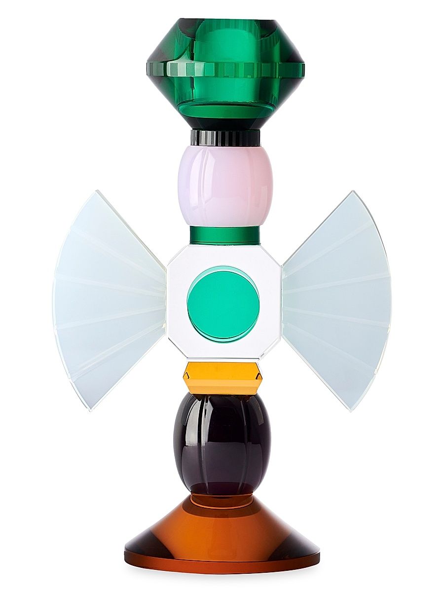 Carmina Crystal Candleholder - Brown