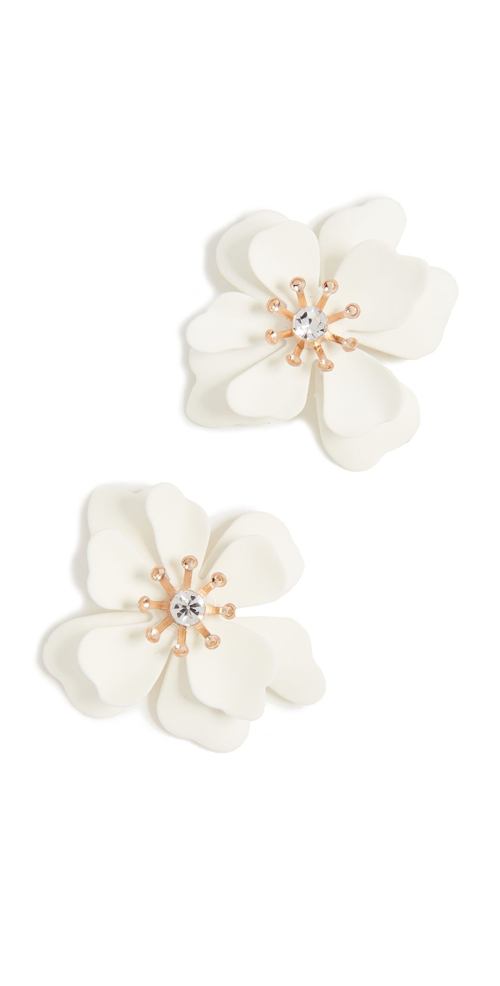 SHASHI Bloom Earrings White One Size