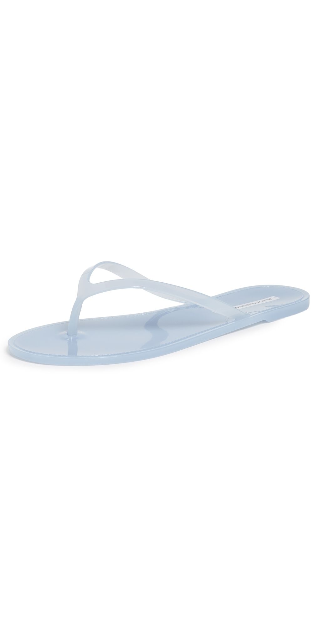 Black Suede Studio Crystal Jelly Flip Flops Baby Blue 40