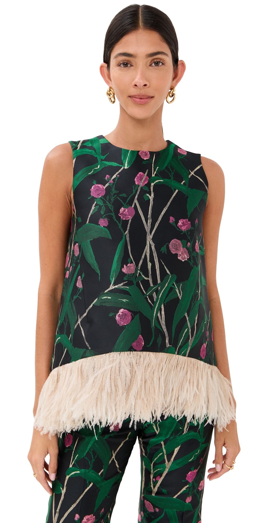 La DoubleJ La Scala Feather Top Bamboo Jacquard M