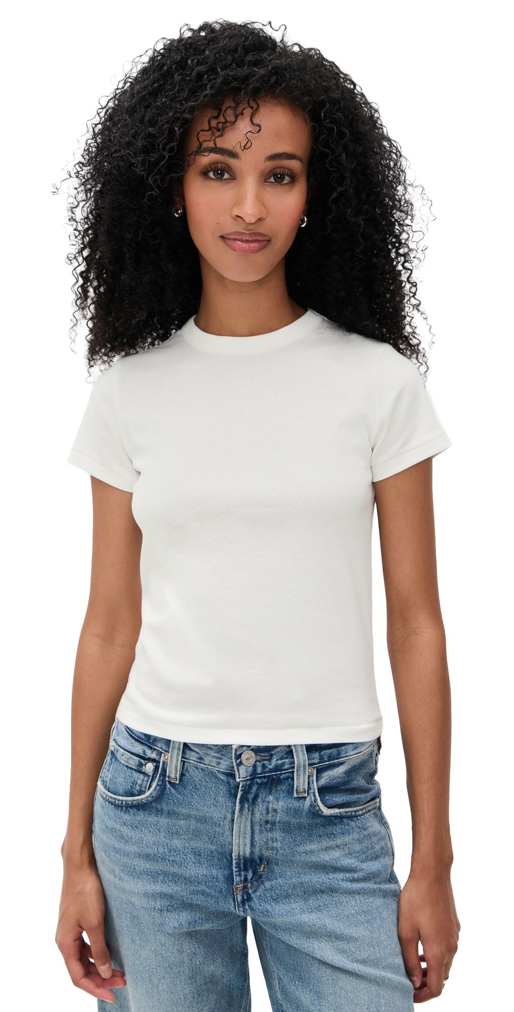 DL1961 Shrunken Tee white (knit) XS