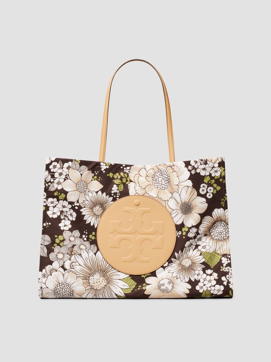 Tory Burch Women's Ella Printed Tote Bag - Floral Green Brown