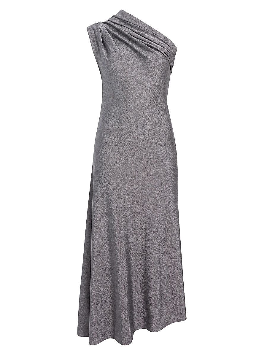Women's Coast Metallic Asymmetric Cocktail Dress - Gunmetal - Size Large