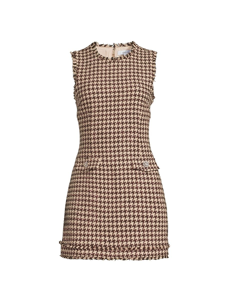 Women's Azalea Houndstooth Minidress - Macchiato Multi - Size 12