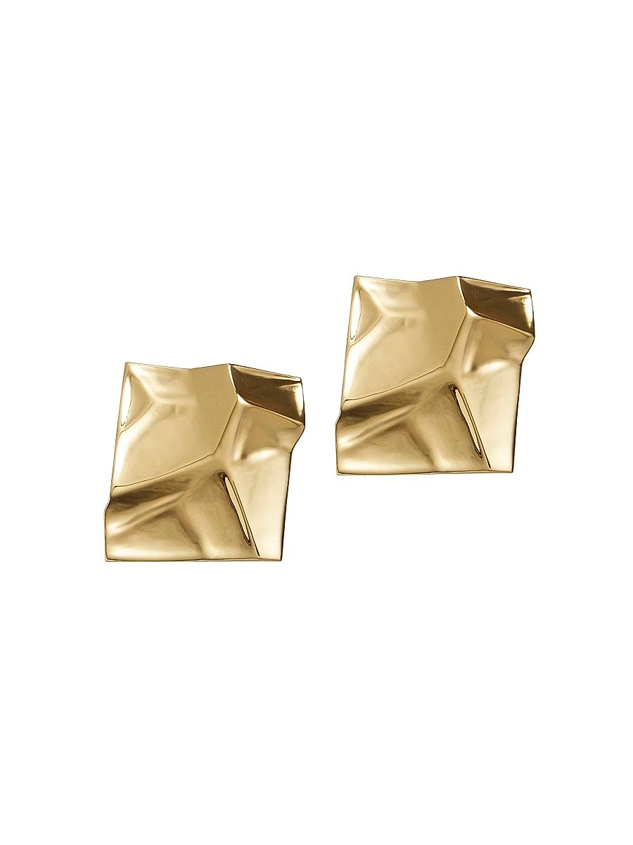 Women's Tetra 14K-Gold-Plated Stud Earrings - Gold