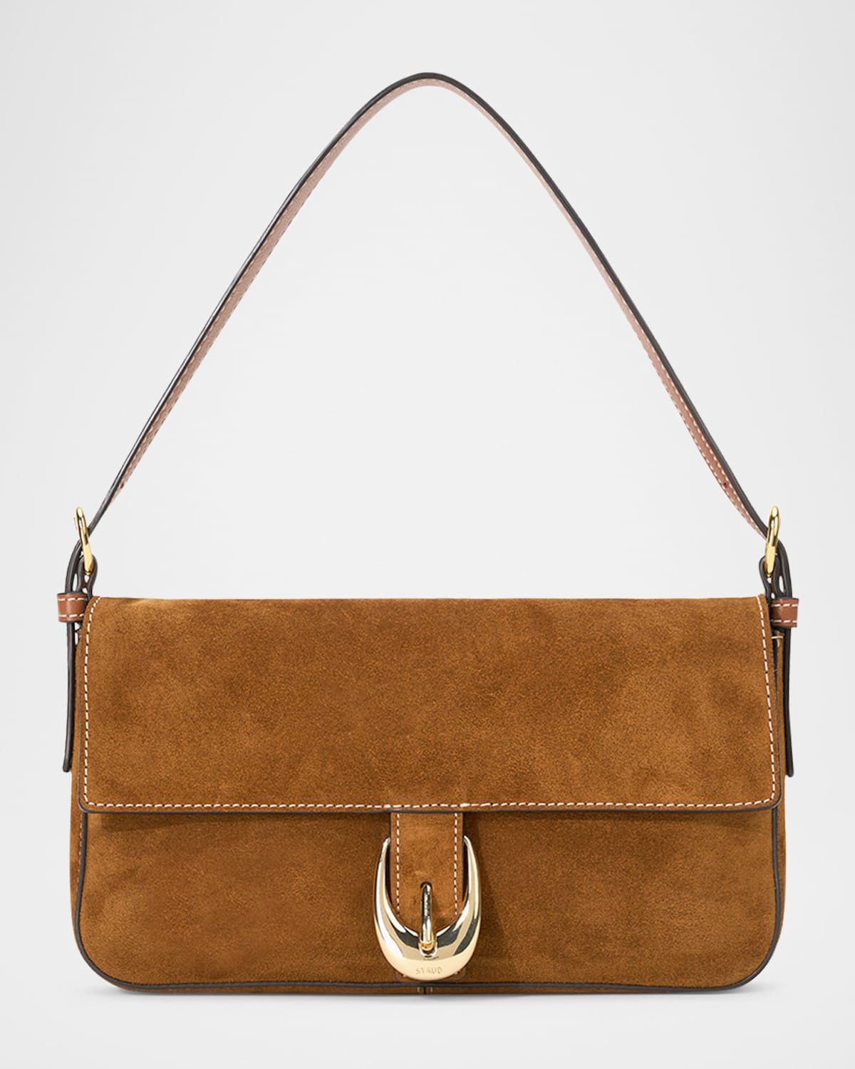 Harlow Buckle Suede Shoulder Bag