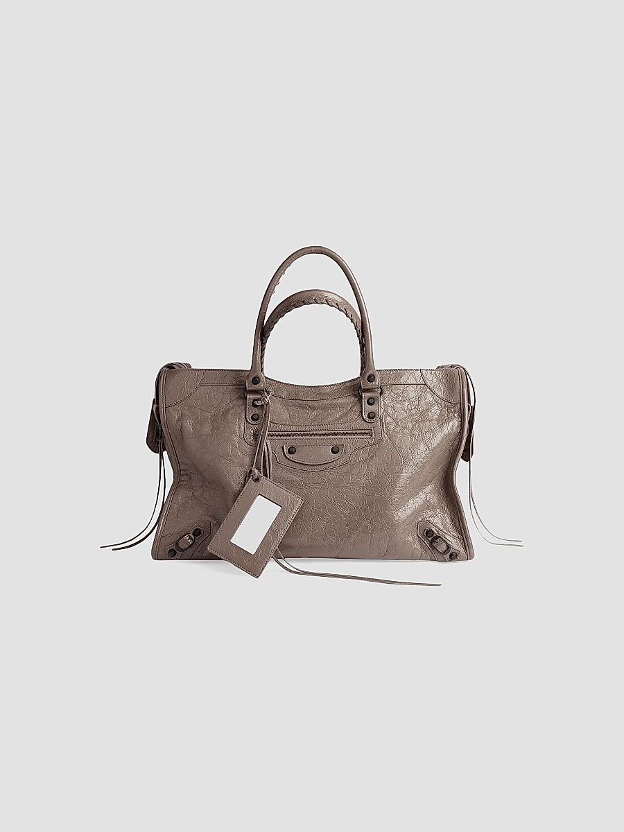 Balenciaga Men's Le City Tote Bag - Volcanic Rock